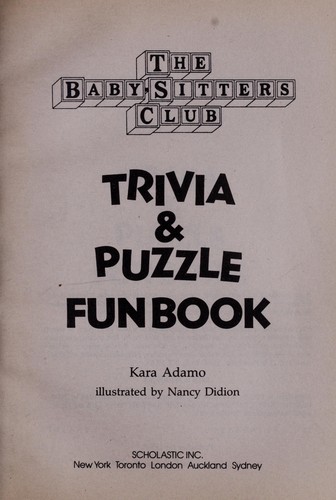 The Baby-sitters club trivia & puzzle funbook