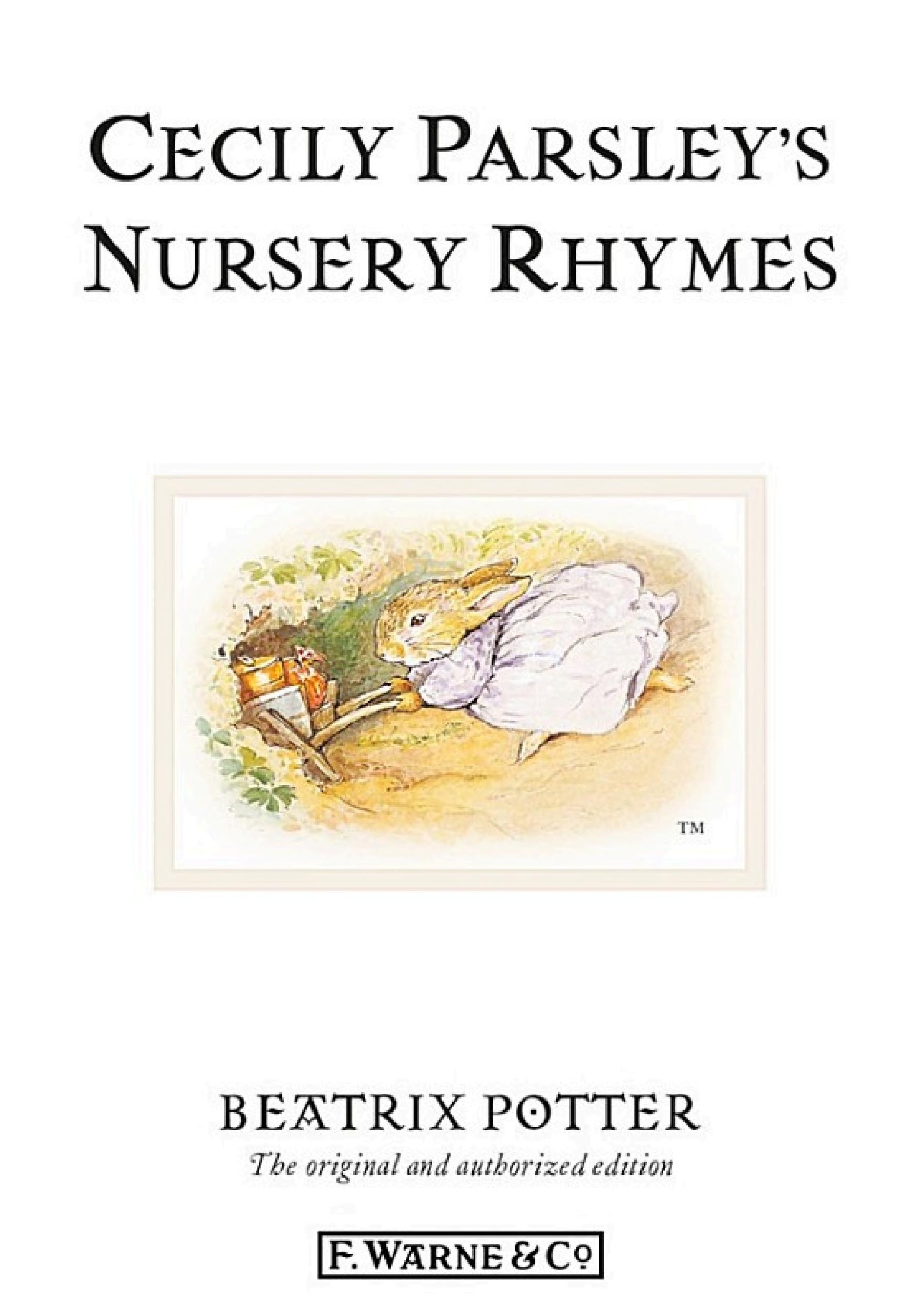 Cecily Parsley's nursery rhymes