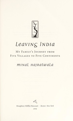 Leaving India