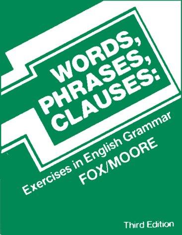 Words, Phrases, Clauses
